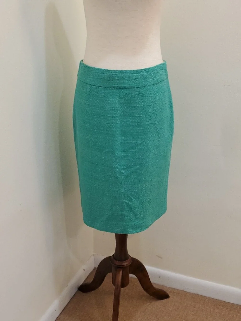 Banana Republic Mint Green Tweed Pencil Skirt